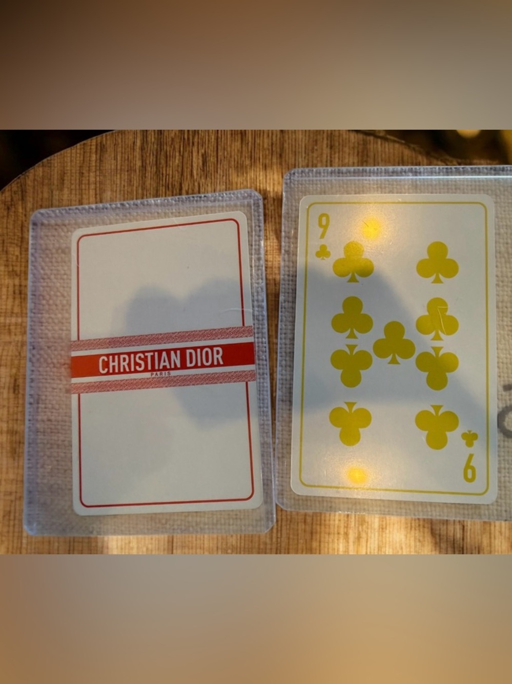 Christian Dior Red and Yellow Luxury Playing Cards